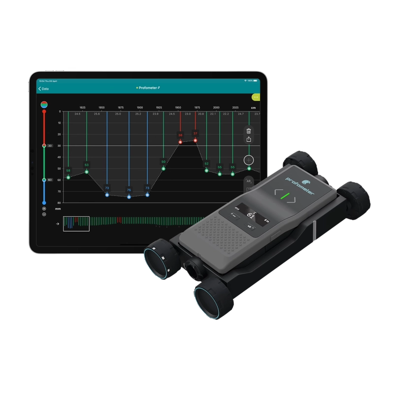 Medidor de diámetro y cobertura de barras de refuerzo Profometer PM8000